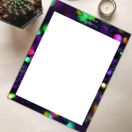 Dunkle Lila Funkeln Briefbogen