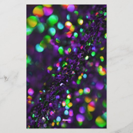 Dunkle Lila Funkeln Briefpapier (Rückseite)