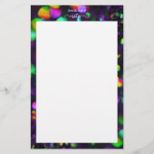 Dunkle Lila Funkeln Briefpapier (Vorderseite)
