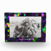 Dunkle Lila Funkeln Fotoblock (Vorderseite)