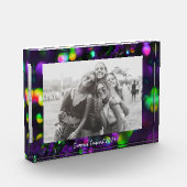 Dunkle Lila Funkeln Fotoblock (Links)