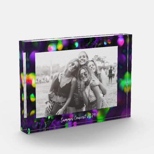 Dunkle Lila Funkeln Fotoblock (Links)