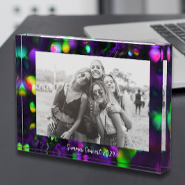 Dunkle Lila Funkeln Fotoblock