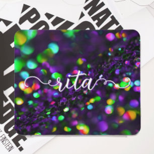 Dunkle Lila Funkeln Mousepad