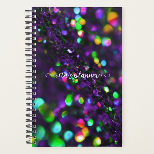 Dunkle Lila Funkeln Planer (Vorderseite)