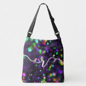 Dunkle Lila Funkeln Tragetaschen Mit Langen Trägern (Vorderseite)