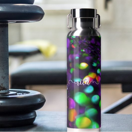 Dunkle Lila Funkeln Trinkflasche