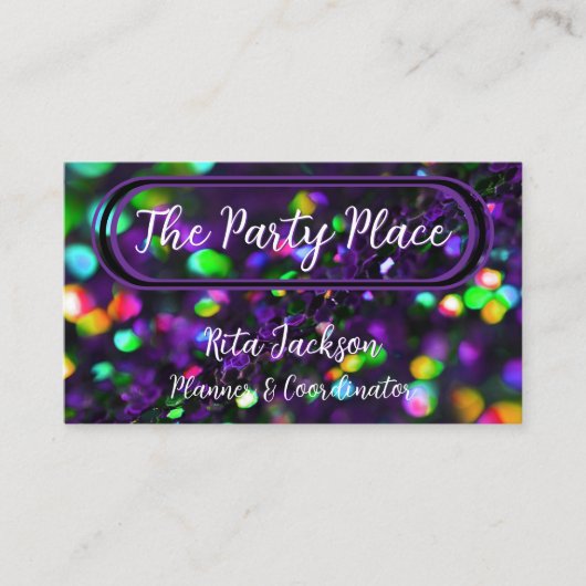 Dunkle Lila Funkeln Visitenkarte (Vorderseite)