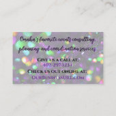 Dunkle Lila Funkeln Visitenkarte (Rückseite)