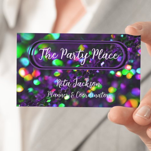 Dunkle Lila Funkeln Visitenkarte