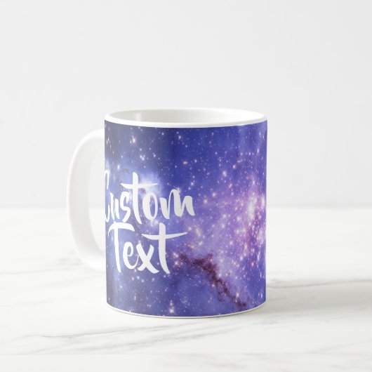 Dunkle Lila Galaxy-Tasse Kaffeetasse (Vorderseite Links)