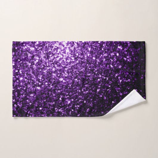 Dunkle Lila Glitzer Glitzern Handtuch (Handtuch)