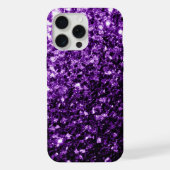 Dunkle Lila Glitzer Glitzern iPhone Hülle (Rückseite)