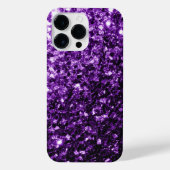 Dunkle Lila Glitzer Glitzern iPhone Hülle (Rückseite)