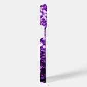 Dunkle Lila Glitzer Glitzern iPhone Hülle (Rechte Seite)