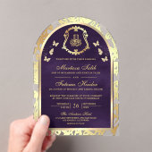 Dunkle Lila Goldschmetterlingsarche Acryleinladungen (Insitu (Handheld))