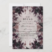 Dunkle Lila gotische Halloween-Feier Einladung (Vorderseite)