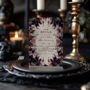 Dunkle Lila gotische Halloween-Feier Einladung