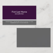 Dunkle lila graue Streifen benutzerdefinierte Visi Visitenkarte (Vorne/Hinten)
