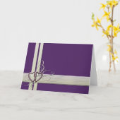 Dunkle lila Herzrolle Karte (Gelbe Blume)