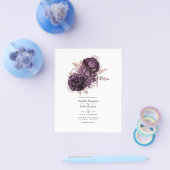 Dunkle Lila Hochzeit und Rose Flyer (Einzeln)
