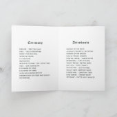 Dunkle Lila Hochzeit und Rose Programm (Innenseite)