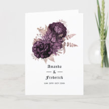 Dunkle Lila Hochzeit und Rose