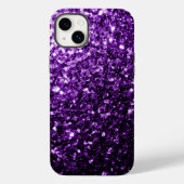 Dunkle Lila Imitate glänzen Glitzer Glitzern Case-Mate iPhone Hülle (Rückseite)