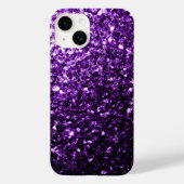 Dunkle Lila Imitate glänzen Glitzer Glitzern Case-Mate iPhone Hülle (Rückseite)
