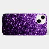 Dunkle Lila Imitate glänzen Glitzer Glitzern Case-Mate iPhone Hülle (Rückseite (Horizontal))
