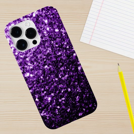 Dunkle Lila Imitate glänzen Glitzer Glitzern Case-Mate iPhone Hülle