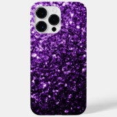 Dunkle Lila Imitate glänzen Glitzer Glitzern Case-Mate iPhone Hülle (Rückseite)