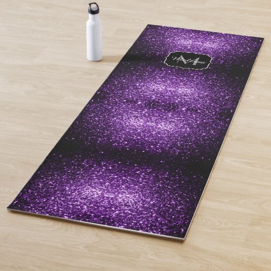 Dunkle Lila Imitate glänzen Glitzer Glitzern Monog Yogamatte (Beispiel)
