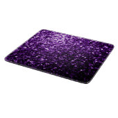 Dunkle Lila Imitate glänzen Glitzer Glitzern Schneidebrett (Ecke)