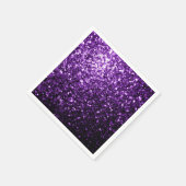 Dunkle Lila Imitate glänzen Glitzer Glitzern Serviette (Ecke)
