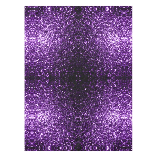 Dunkle Lila Imitate glänzen Glitzer Glitzern Tischdecke (Vorderseite)