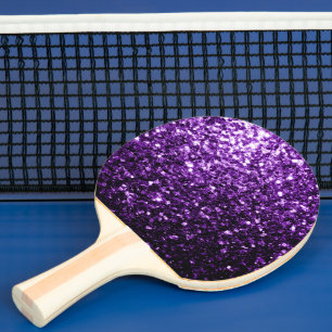 Dunkle Lila Imitate glänzen Glitzer Glitzern Tischtennis Schläger