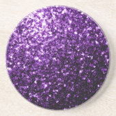 Dunkle Lila Imitate glänzen Glitzer Glitzern Untersetzer (Vorne)
