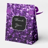 Dunkle Lila Imitate glänzenden Glitzer Glitzern Sw Geschenkschachtel (Rückseite)