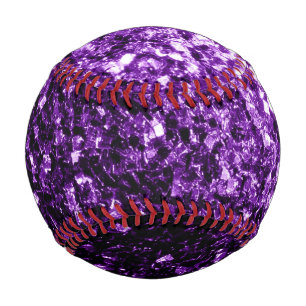Dunkle lila Imitate Glitzer Glitzern Baseball
