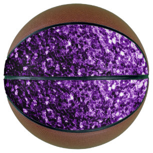 Dunkle lila Imitate Glitzer Glitzern Basketball