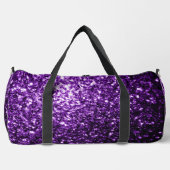 Dunkle lila Imitate Glitzer Glitzern Duffle Bag (Vorderseite)