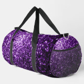 Dunkle lila Imitate Glitzer Glitzern Duffle Bag (Rechte Ecke)