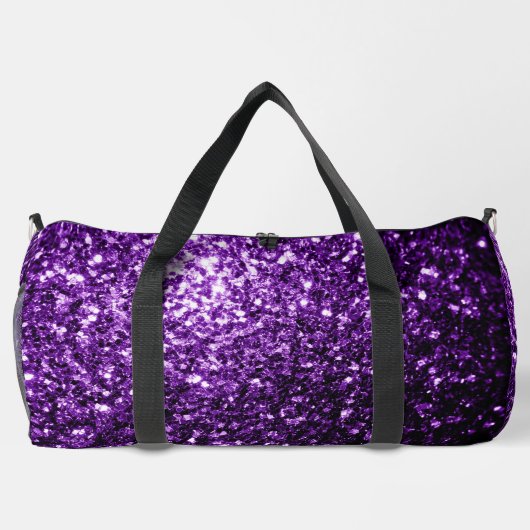 Dunkle lila Imitate Glitzer Glitzern Duffle Bag (Rückseite)