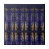 Dunkle lila Imitate goldene INVERSE Astrasenglasur Fliese (Vorderseite)