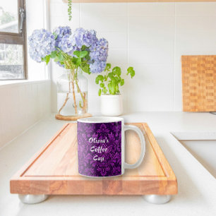 Dunkle Lila Kaskade (Multi-Muster) Kaffeetasse