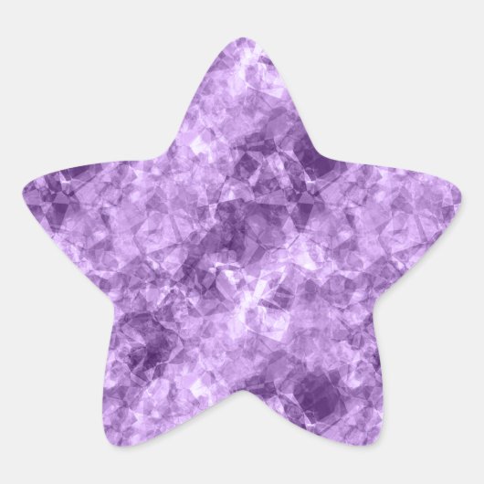 Dunkle Lila Krummstoff Textur Stern-Aufkleber (Vorderseite)
