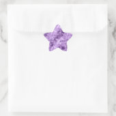 Dunkle Lila Krummstoff Textur Stern-Aufkleber (Tasche)