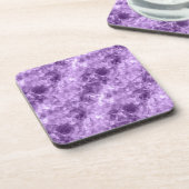 Dunkle Lila Krummstoff Textur Untersetzer (Linke Seite)