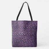 Dunkle Lila Leopard Drucktasche Tasche (Vorderseite)